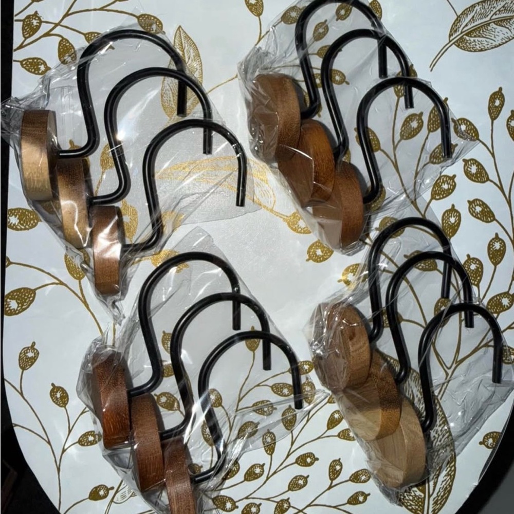 Shower curtain hooks - set of 12